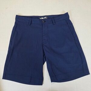 The North Face Shorts Mens 32 Navy Flat Front Textured Hiking Climbing Outdoors
